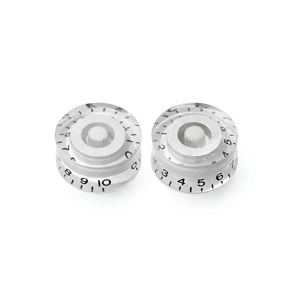 Kit Com 02 Knob Speed Control Para Guitarra Les Paul Transparente