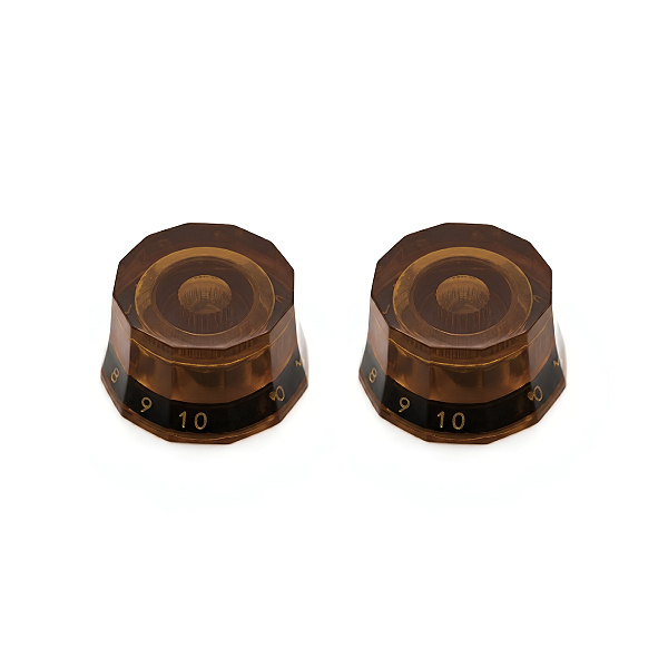 Kit 02 Knob Botão Lampshade Thida Âmbar Estilo PRS Compatível Com CTS 1/4"