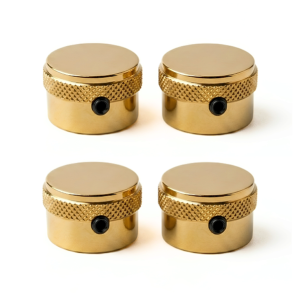 Kit Com 04 Knob Botão G Arrow Thida Dourado Para Guitarra Semiacústica 6mm