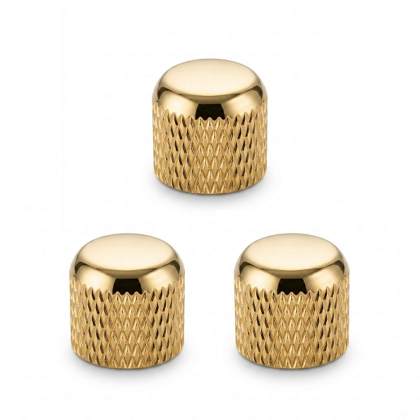 Kit Com 03 Knob De Pressão Thida Para Guitarra e Contra Baixo Dourado