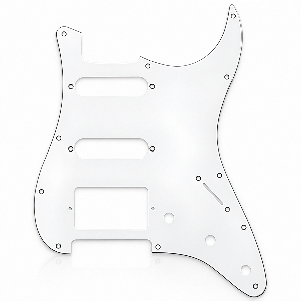Escudo Branco Para Guitarra Strato SSH 11 Furos 3 Camadas
