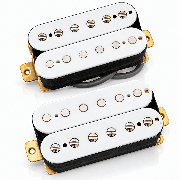 Par Captadores Humbucker Alnico V Braço Ponte 50mm 52mm Vintage Branco