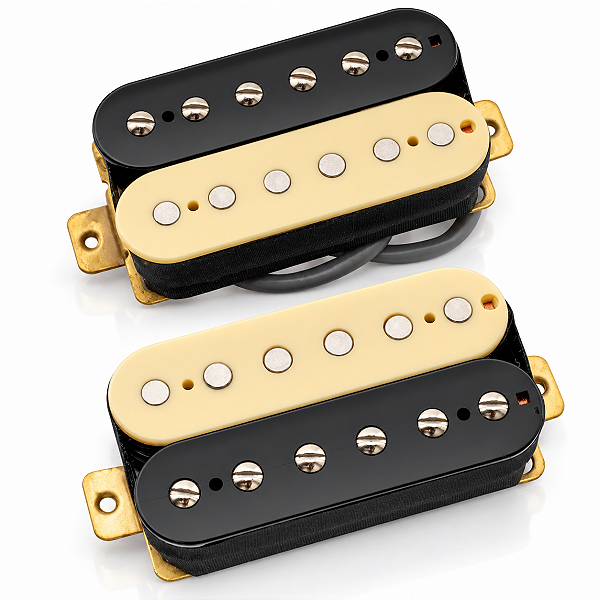 Kit 2 Captadores Humbucker Alnico V Para Guitarra Braço 7.2K Ponte 16K Zebra