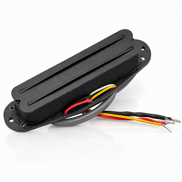 Captador Mini Rails para Guitarra Stratocaster Ceramico 13.6K 60mm Preto