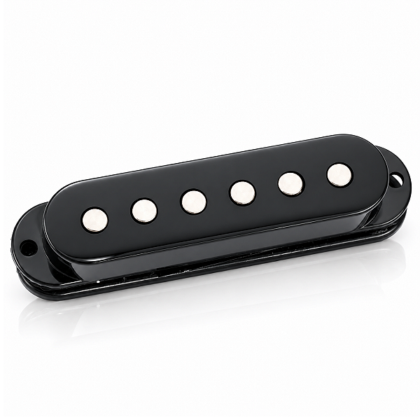 Captador Single Coil para Guitarra Stratocaster Ponte Alnico V 6.4K 52mm Preto