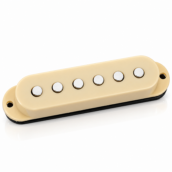 Captador Single Coil para Guitarra Stratocaster Ponte Alnico V 6.4K 52mm Creme