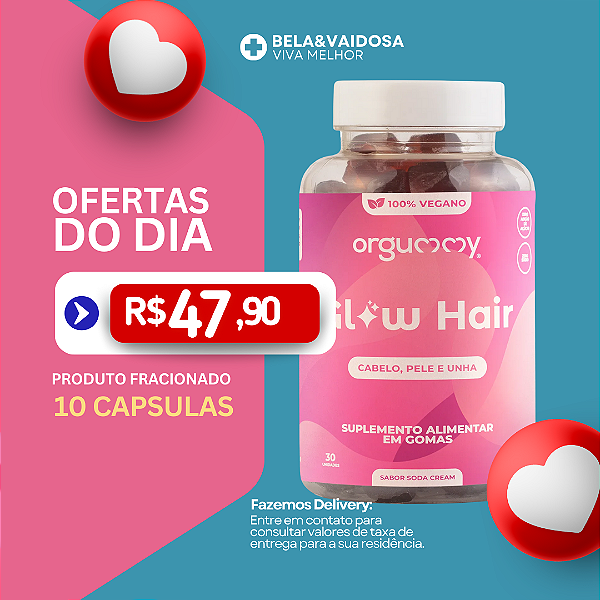 Glow Hair (Orgummy) Produto Fracionado 10 capsulas