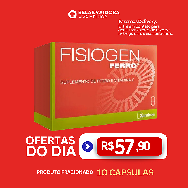 Fisiogen (Ferro Forte) Produto Fracionado 10 capsulas