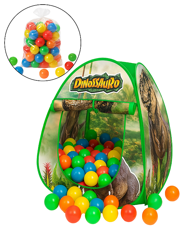 Barraca Tenda Dinossauros com Bolinhas Coloridas