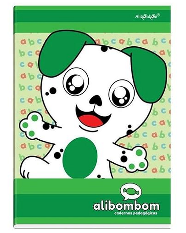Caderno Alibombom 123 Com Capa Verde
