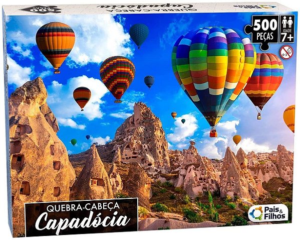 Quebra Cabeça 500 Peças Tema Capadócia - Pais e Filhos