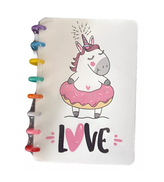 Caderno Inteligente A5 Capa Mole UNICORNIO