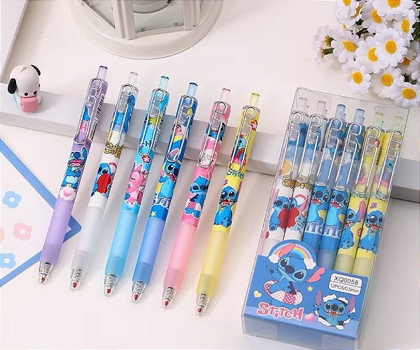 Caneta gel Stitch tinta azul