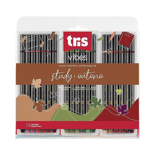 CANETA SUPER FINA TRIS VIBES OUT 18 CORES