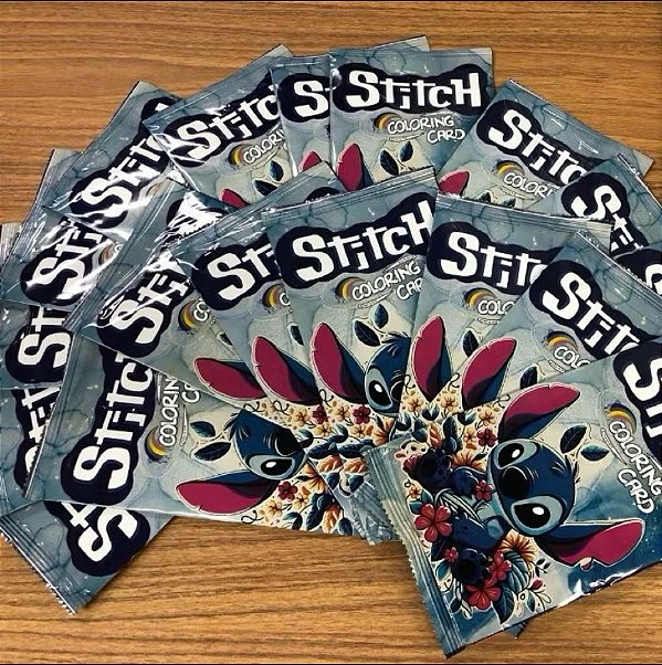 Cards de Colorir Stitch