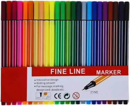 Conjunto caneta fine line 24 cores