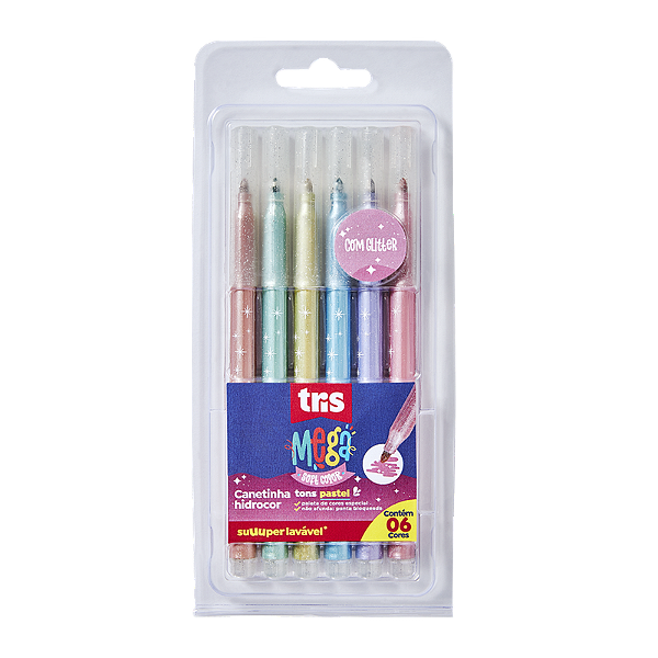 Conjunto Mega hidro Color pastel gliter tris