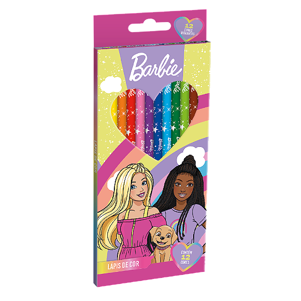 Lápis de Cor - 12 Cores - Barbie