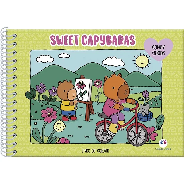 Livro de Colorir - Sweet Cabybaras - 48 paginas - CIRANDA CULTURAL