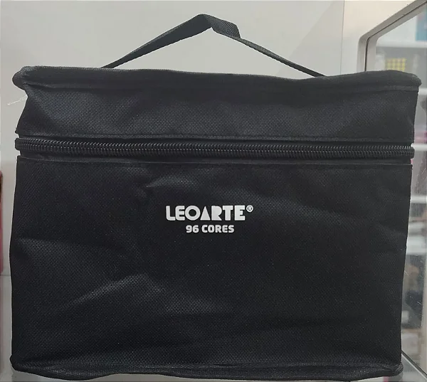 MARCADOR DUAL TIP PROFISSIONAL E ARTÍSTICO - ESTOJO TECIDO C/ 96 CORES LEOARTE