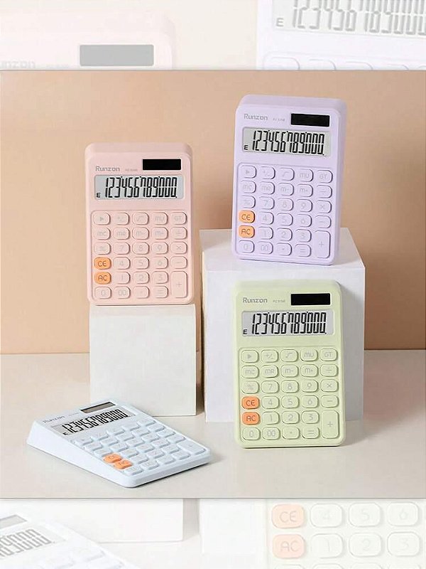 Calculadora Cores Pasteis2 Teclas Laranjas