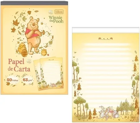 PAPEL CARTA POOH 50F - UNIDADE - TILIBRA