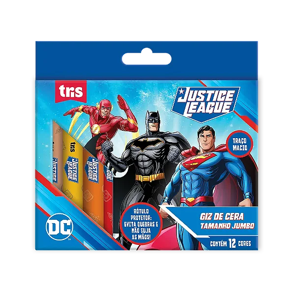 GIZ CERA JUMBO LIGA DA JUSTICA 12 CORES