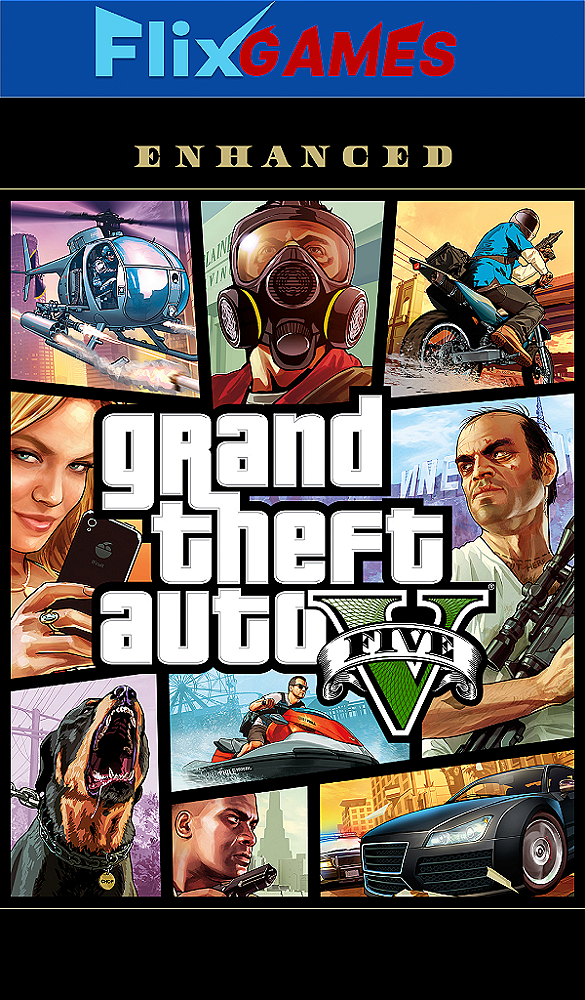 Grand Theft Auto V Enhanced PC ROSKTAR GAMES ( GTA 5 )