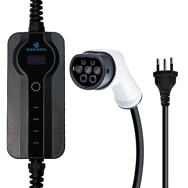 CARREGADOR PORTATIL PARA VEICULOS ELETRICOS TIPO 22P+T 3.5KW 16A 100-230V BREMEN 9009189