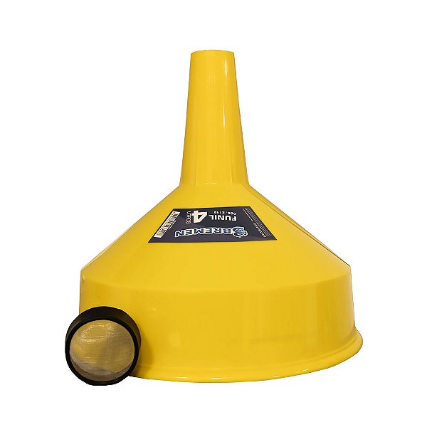 FUNIL POLIETILENO RETO DIAM.300MM - 12" COM PENEIRA 4 L BREMEN 2119