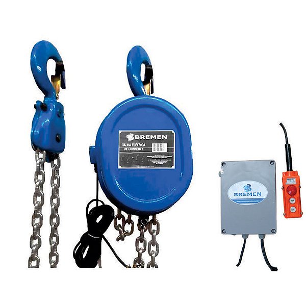 TALHA ELETRICA DE CORRENTE • 380 V • 5000 KG • ELEVAÇÃO DE 5 M BREMEN 8286