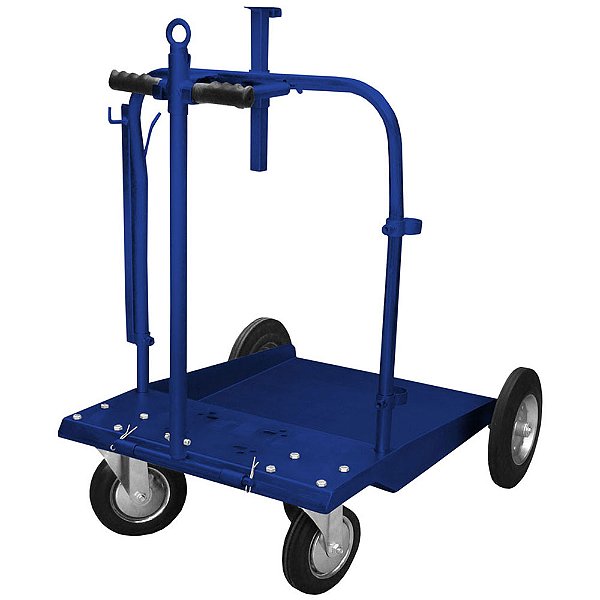 CARRINHO PARA TAMBOR DE 180–220 kg • AÇO • 2 RODAS FIXAS + 2 RODIZIOS BREMEN 0982