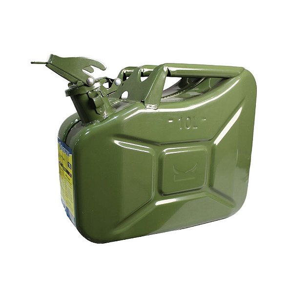 GALÃO METAL P/ AGUA E COMBUSTIVEL 10 L • CHAPA DE AÇO 0,6MM BREMEN 7449