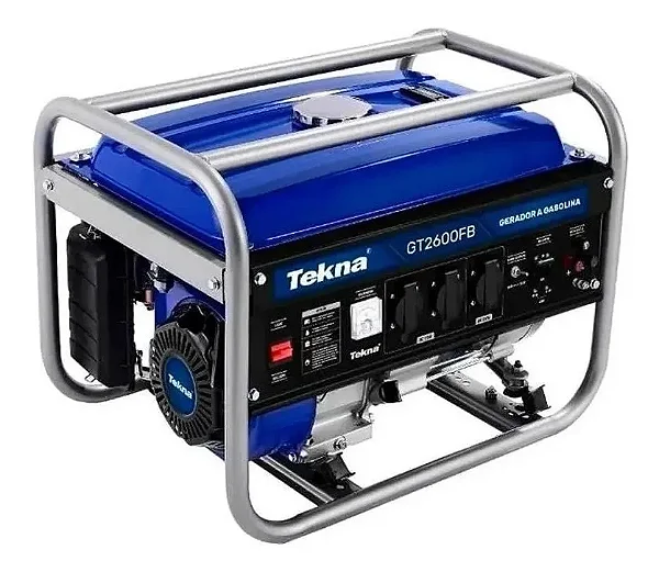 GERADOR A GASOLINA 2.5KVA 2500W 115/230V 60HZ MONO 4T PART. MANUAL MULTIUSO 163CC REFRIGERADO A AR MARCA TEKNA GT2600FB