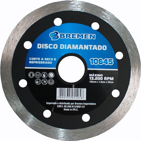 DISCO DIAMANTADO 105MM X 20MM BREMEN 10645