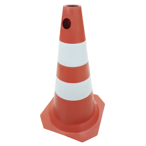 CONE LARANJA E BRANCO - 75CM - PLT PLASTCOR 700.33156