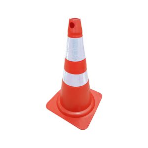 CONE FLEXIVEL LARANJA - 75CM - REFLETIVO PLASTCOR 700.88110