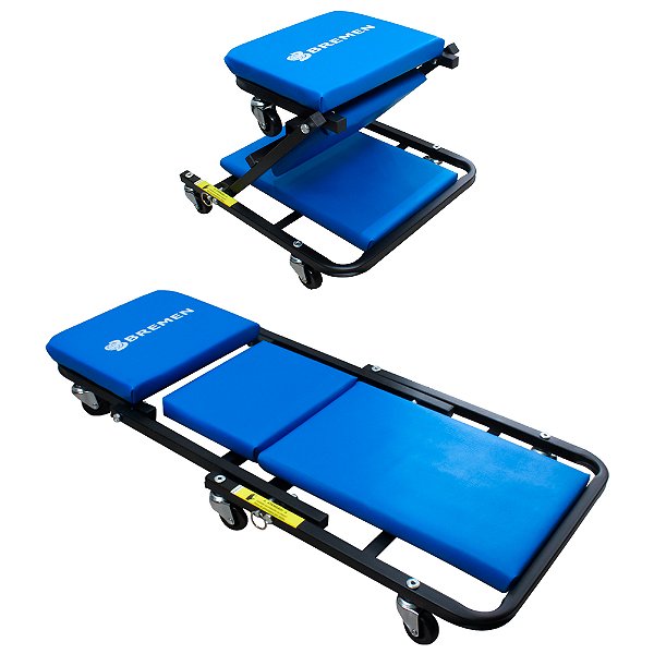 ESTEIRA PARA MECANICO 2 EM 1 DOBRAVEL 150 KG AZUL BREMEN 9355