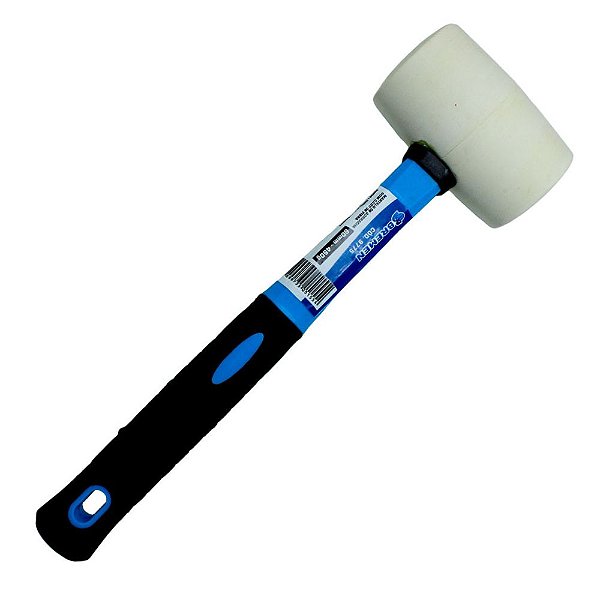 MARTELO DE BORRACHA BRANCA 650GR C/ CABO DE FIBRA BREMEN 9775