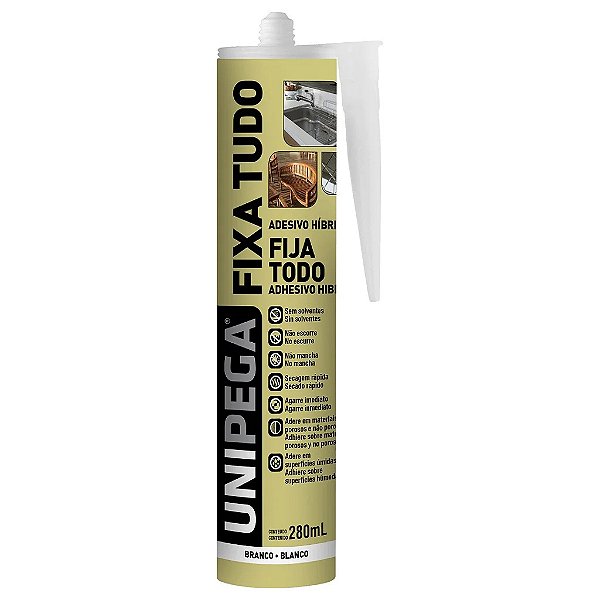 ADESIVO FIXA TUDO BRANCO 280 ML - UNIPEGA