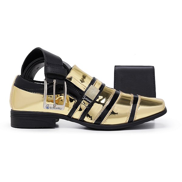 Kit Sapato Cinto E Carteira Social Masculino Para Trabalhar Sair Festa Schiareli 853