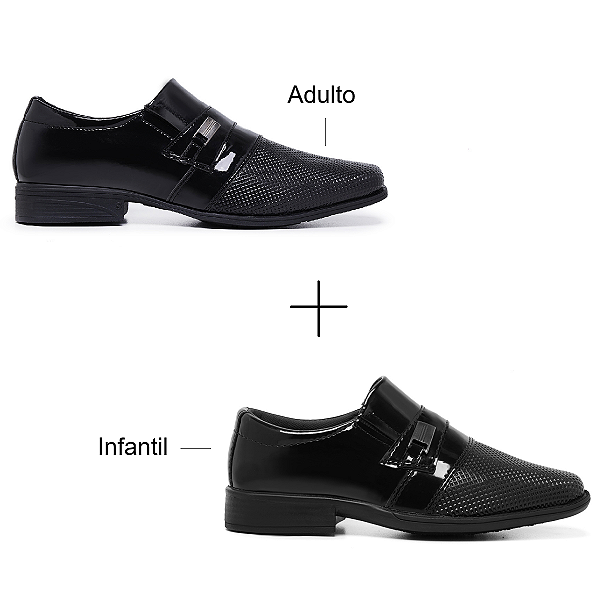 Kit Sapato Social Pai e Filho Estilo Casual e Elegante Schiareli K2