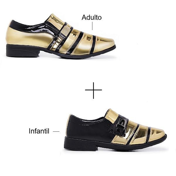 Kit Sapato Social Pai e Filho Estilo Casual e Elegante Schiareli K5
