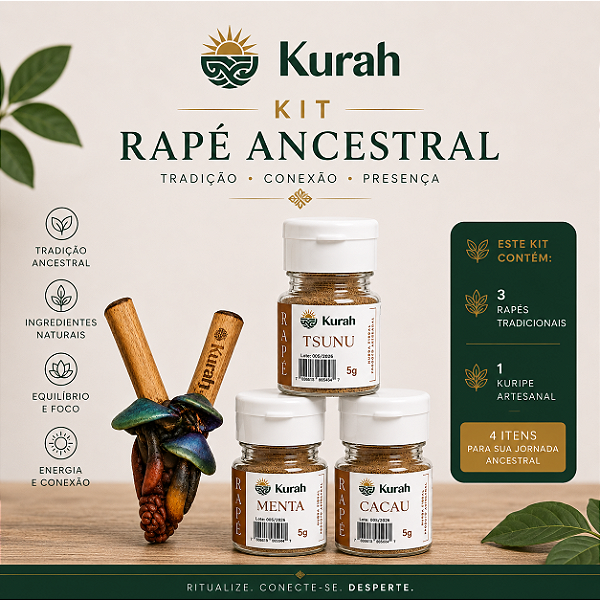 Kit Rapé Ancestral - Kuripe • Rapés