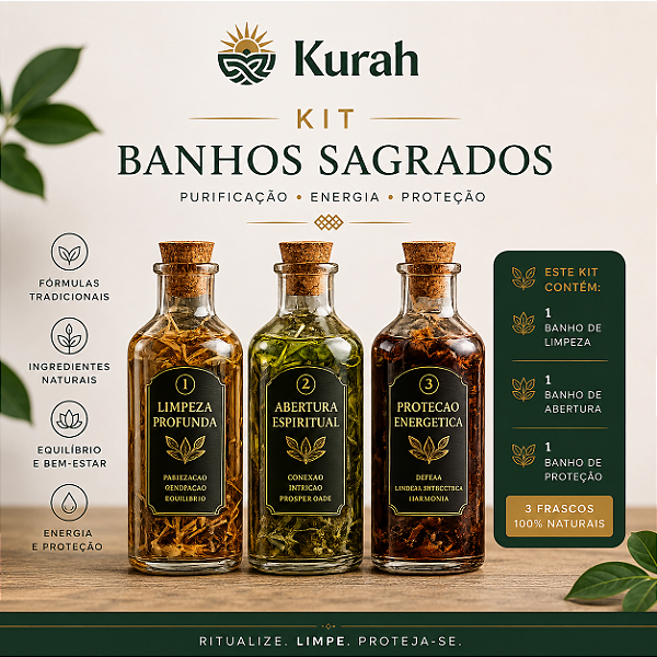 Kit Banhos Sagrados - Limpeza • Abertura • Proteção