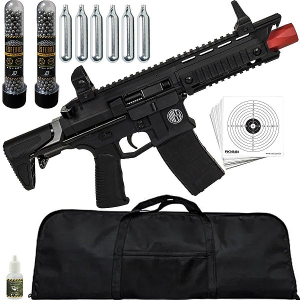 Fuzil airgun Co2 Ar15 Dragon Rossi semi/full auto rajada DIL0