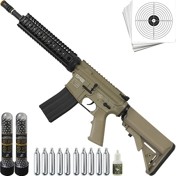 Rifle Airgun Swiss Arms Saturn Tan Full Metal Esferas 4,5 mm