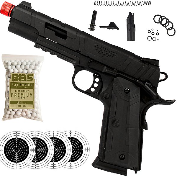 Pistola Airsoft Rossi Redwings 1911 GBB Gás Blowback 6mm