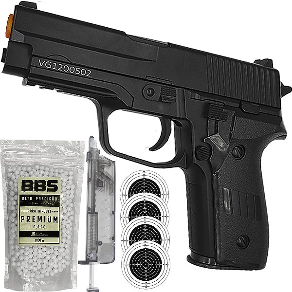 Pistola Airsoft Rossi P226 V12 Metal 6m Plataf SIG Sauer LP9