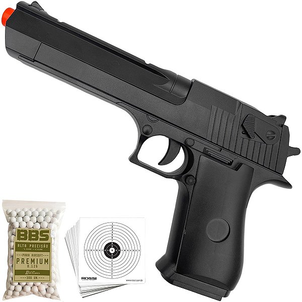 Pistola Airsoft Rossi VG Desert Eagle V30 Spring 6mm Preta
